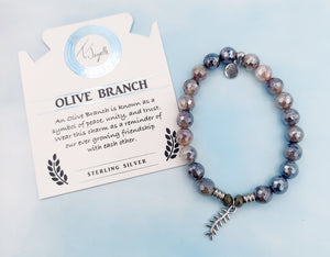 Olive Branch Silver Charm Bracelet - TJazelle