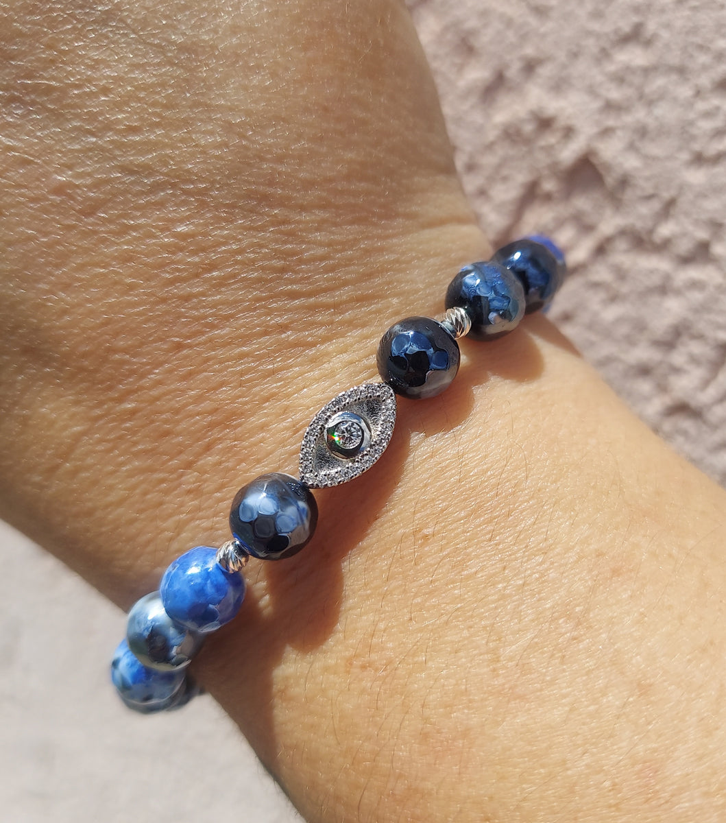 CZ Evil Eye Beaded Bracelet - TJazelle – Marie's Jewelry Store