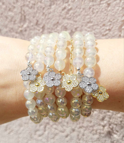 Marie’s Mother’s Day Exclusive Yellow Mystic Agate Beaded Bracelet - Elena Michele