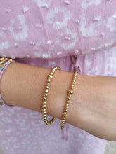 Load image into Gallery viewer, classic gold 3mm bead bangle e newton
