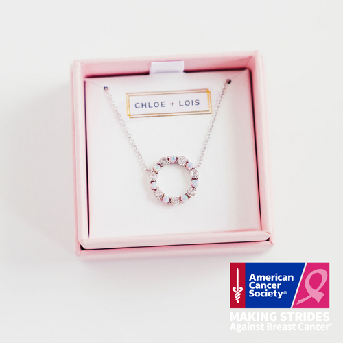 Making Strides Against Breast Cancer Necklace- Chloe & Lois