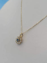 Load image into Gallery viewer, Sapphire and Diamond Estate Necklace - 14K Gold