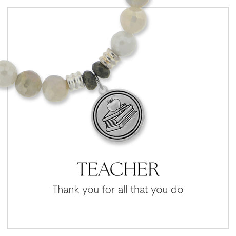Teacher Silver Charm Bracelet - TJazelle