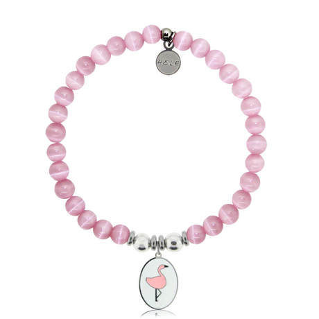 Flamingo Charm Bracelet Flamingo Enamel TJazelle Charm