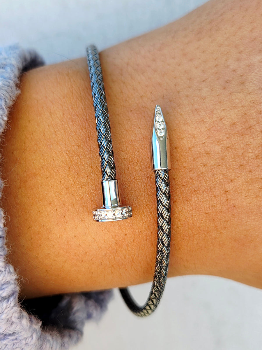 Nail Wrap Italian Hook Bangle Bracelet – Marie's Jewelry Store