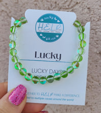 Load image into Gallery viewer, Lucky Green Opalescent Stacker - TJazelle HELP Collection