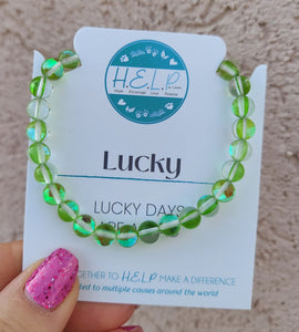 Lucky Green Opalescent Stacker - TJazelle HELP Collection