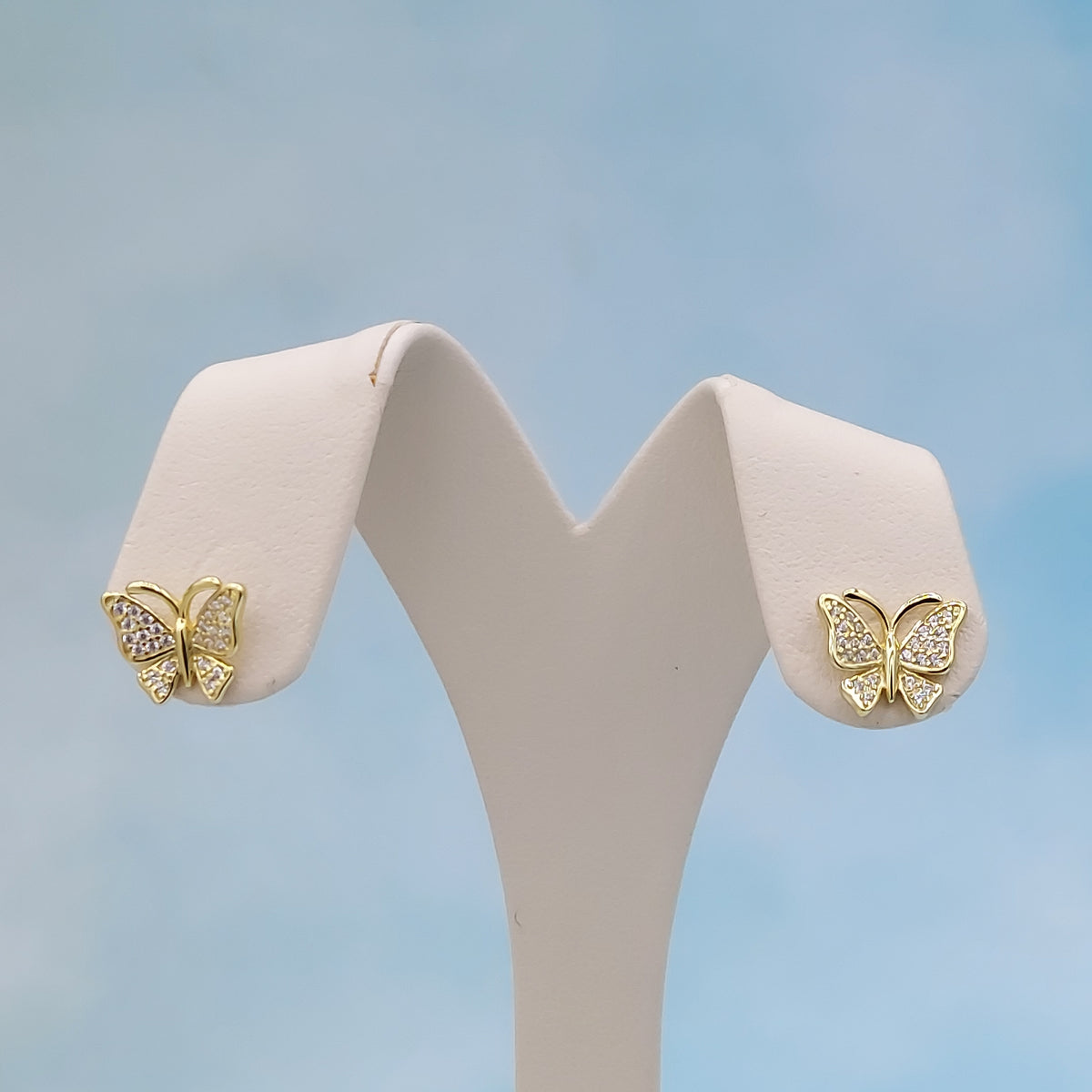 CZ Butterfly Stud Earrings main image 0