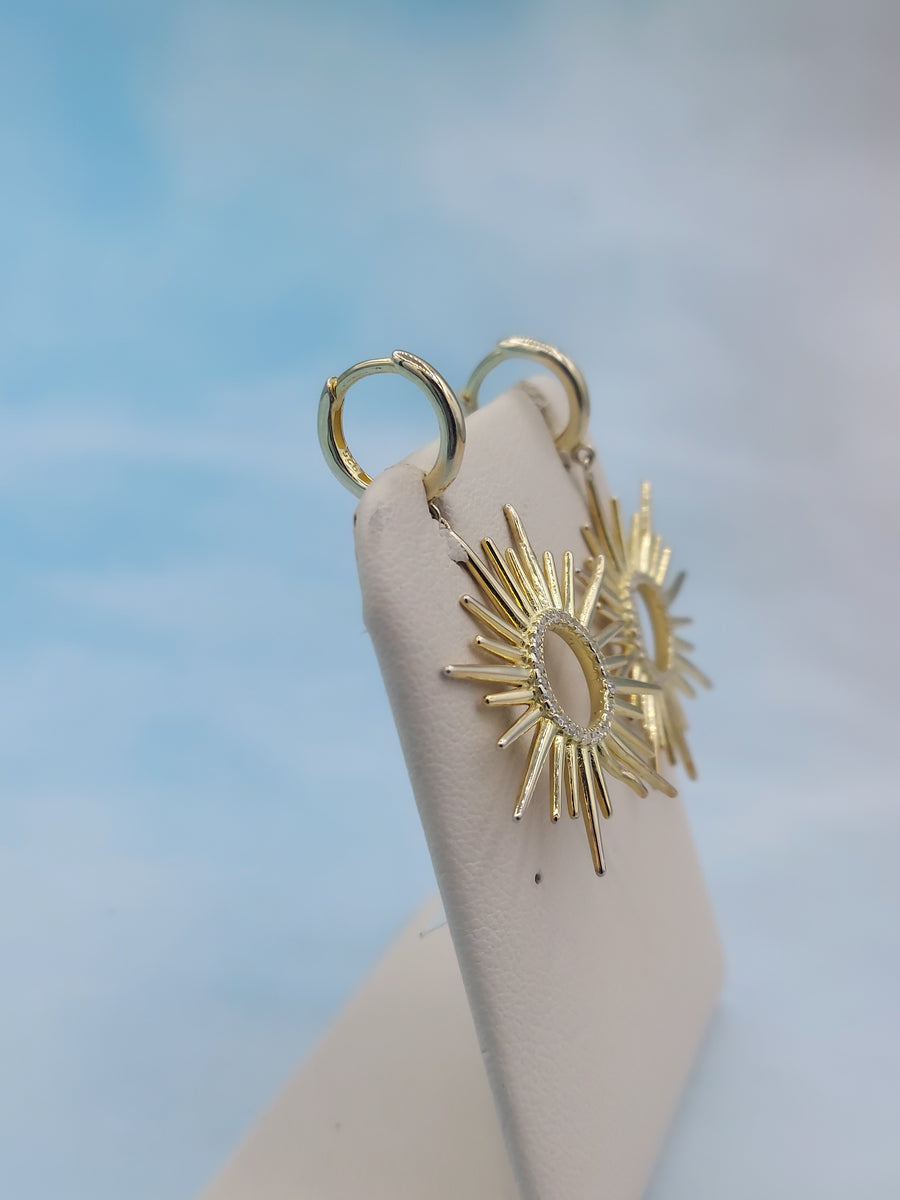 Alamea Sunshell Dangle Earrings, Sterling Silver