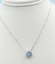 Load image into Gallery viewer, CZ Bezel Necklace - Sterling Silver
