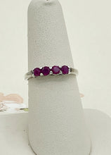 Load image into Gallery viewer, Four Stone Ruby Ring - Sterling Silver
