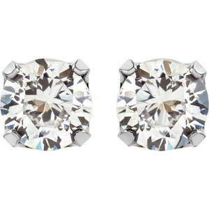 Stainless Steel Cubic Zirconia Piercing Earrings