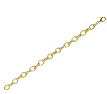 Load image into Gallery viewer, Stellari Gold Oval Link PaperClip Bracelet