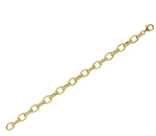 Stellari Gold Oval Link PaperClip Bracelet