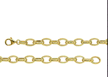 Load image into Gallery viewer, Stellari Gold Oval Link PaperClip Bracelet