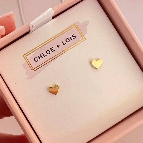 Mini Heart Studs - Chloe & Lois