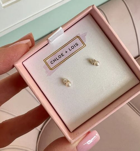 Little Luxuries Mini Pearl Studs - Chloe & Lois