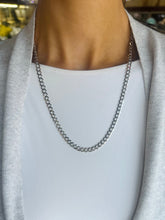 Load image into Gallery viewer, 20" Open Cuban Necklace- 14K White Gold