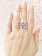Load image into Gallery viewer, Hamsa &amp; Evil Eye Filigree Ring