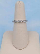 Load image into Gallery viewer, Marquise Shaped Diamond Band - .20 Carats - 14K White Gold