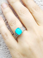 Load image into Gallery viewer, Turquoise and Diamond Fusion Ring - Colore SG