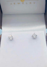 Load image into Gallery viewer, Lab Created Diamond Earrings - 14K White Gold