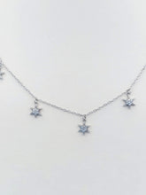 Load image into Gallery viewer, Multi Pave Star Necklace - Sterling Silver