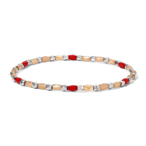 Heartthrob Red & Champagne Stretch Bracelet