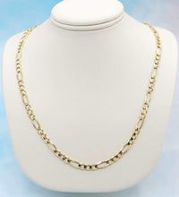 Load image into Gallery viewer, 24&quot; Figaro Chain - 14K Yellow Gold