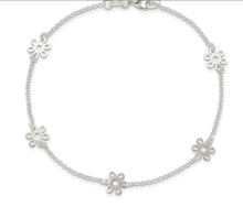 Load image into Gallery viewer, Polish Flower Anklet - Sterling Silver