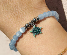 Load image into Gallery viewer, Enamel Turtle TJazelle H.E.L.P Charm Bracelet