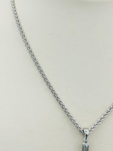 Load image into Gallery viewer, Polished  Flat Cross and Chain - Sterling Silver