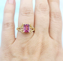 Load image into Gallery viewer, Pink Tourmaline Ring - 14K Yellow Gold