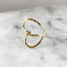Load image into Gallery viewer, Sideways Open Heart Ring