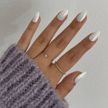 Load image into Gallery viewer, Moonlight Press-On Nails|Pearlescent White| Short Almond