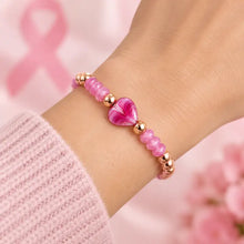 Load image into Gallery viewer, Worry Stone Harper Luxe Breast Cancer Awareness Bracelet