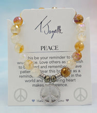 Load image into Gallery viewer, Peace CZ Silver Charm Bracelet - TJazelle
