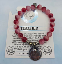 Load image into Gallery viewer, Teacher Silver Charm Bracelet - TJazelle