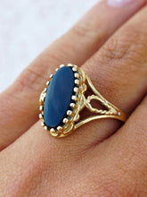Load image into Gallery viewer, Onyx Oval Ring - 14K Yellow Gold - Estate