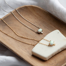 Load image into Gallery viewer, Opal Necklace - Sterling Silver, Lotus Jewelry