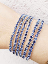 Load image into Gallery viewer, Crystal Violet Tennis Stretchy Bracelet