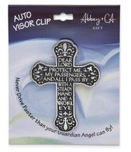 Load image into Gallery viewer, Travelers Prayer Cross Visor Clip