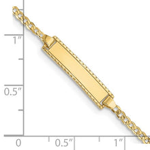 Load image into Gallery viewer, Flat Curb Link Children's ID Bracelet - 10K Yellow Gold