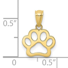 Load image into Gallery viewer, 10K Dog Paw Pendant