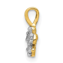 Load image into Gallery viewer, Small CZ Flower Charm - 10K Yellow Gold