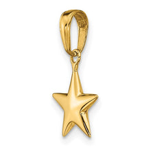 Load image into Gallery viewer, Small Polished 3-D Star Charm - 10K Gold