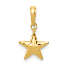 Load image into Gallery viewer, Small Polished 3-D Star Charm - 10K Gold