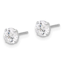 Load image into Gallery viewer, 5mm CZ Stud Post Earrings - 10K White Gold