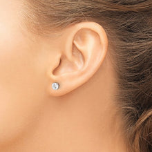 Load image into Gallery viewer, 5mm CZ Stud Post Earrings - 10K White Gold