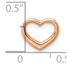 Load image into Gallery viewer, 10K Rose Gold Polished Heart Chain Slide